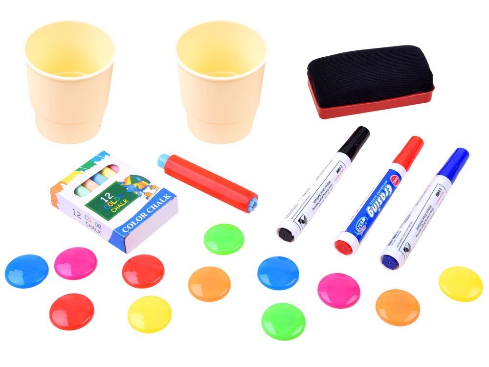 Magnetiline kriiditahvel koos tarvikutega, roosa цена и информация | Arendavad mänguasjad | kaup24.ee