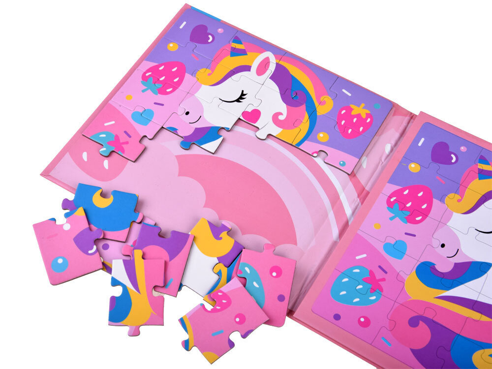 Magnet Puzzle raamat, Unicorns 40 tk цена и информация | Pusled | kaup24.ee