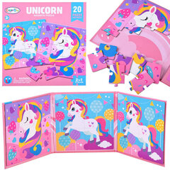 Magnet Puzzle raamat, Unicorns 40 tk цена и информация | Пазлы | kaup24.ee