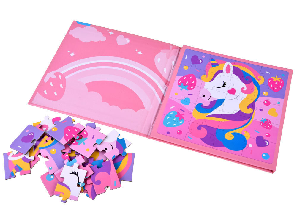 Magnet Puzzle raamat, Unicorns 40 tk hind ja info | Pusled | kaup24.ee