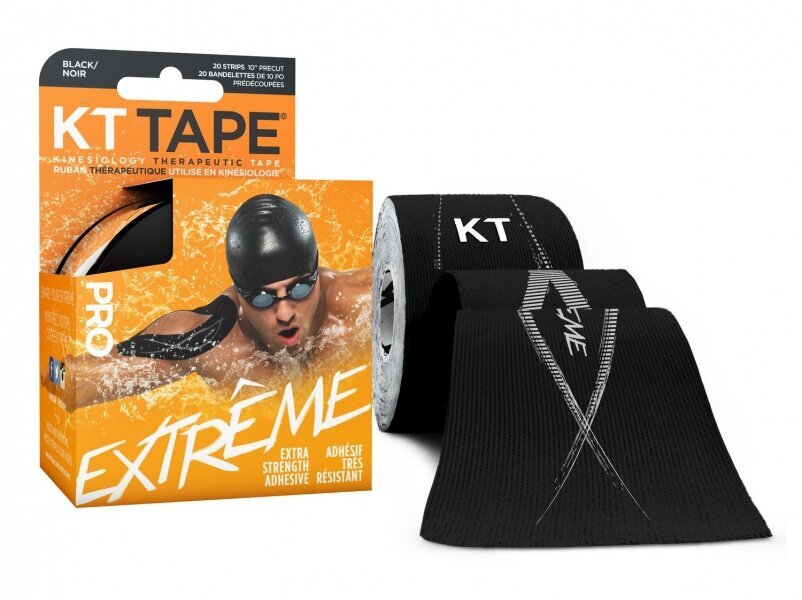 KT Tape PRO EXTREME kinesioloogiline teip, lõigatud, must, sünteetiline hind ja info | Liigesetoed ja -kaitsmed | kaup24.ee