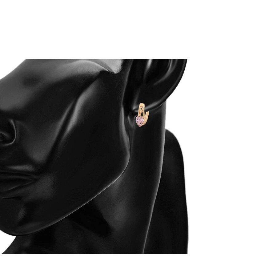 Elegantsed tsirkoonidega kõrvarõngad, 18K hind ja info | Kõrvarõngad | kaup24.ee