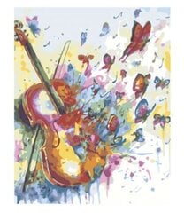 Maalid numbrite järgi "Liblikad viiulist" 40x50 hind ja info | Maalid numbri järgi | kaup24.ee