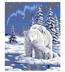 Maalid numbrite järgi "Karud lumes" 40x50 hind ja info | Maalid numbri järgi | kaup24.ee