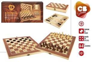 Lauamäng 3 in 1 / Male, kabe ja backgammon (puidust) hind ja info | Lauamängud ja mõistatused | kaup24.ee