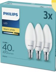 Pirn LED Philips E14, 3 tk hind ja info | Lambipirnid, lambid | kaup24.ee