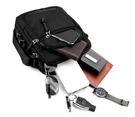 Сумка мужская E22 черная цена и информация | Мужские сумки | kaup24.ee