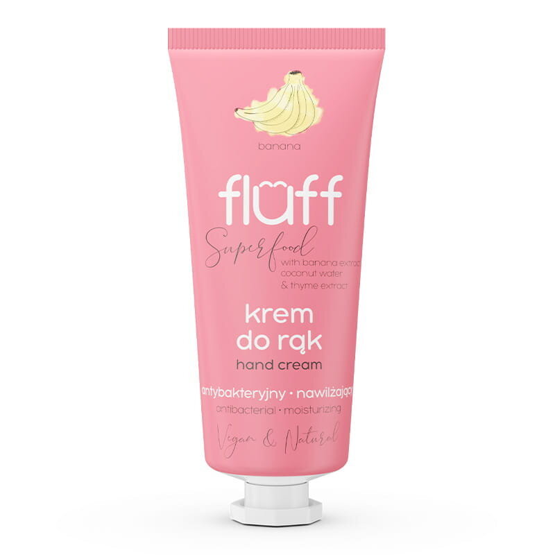 Niisutav antibakteriaalne kätekreem Fluff, banaan, 50ml цена и информация | Kehakreemid, kehaspreid | kaup24.ee