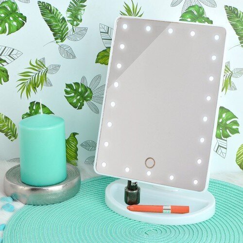 LED valgustusega kosmeetiline peegel цена и информация | Meigikotid, lauapeeglid | kaup24.ee