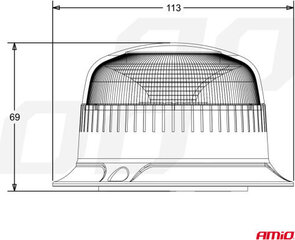 Hoiatustuli Amio W21ml, IP56 hind ja info | Valgustid ja lambid | kaup24.ee