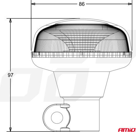 Hoiatustuli Amio W21p, IP56 hind ja info | Valgustid ja lambid | kaup24.ee