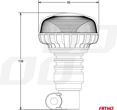 Hoiatustuli Amio W21pl, IP56 hind ja info | Valgustid ja lambid | kaup24.ee