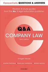 Concentrate Questions and Answers Company Law: Law Q&A Revision and Study Guide 3rd Revised edition hind ja info | Majandusalased raamatud | kaup24.ee