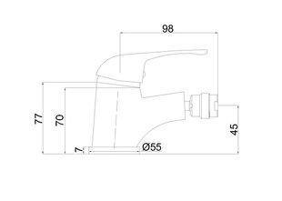 Bideesegisti MG-6280 MAGMA URANS hind ja info | Vannitoa segistid | kaup24.ee