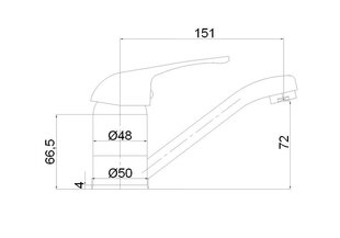 Valamusegisti (150mm) MG-6251 MAGMA JUPITS hind ja info | Vannitoa segistid | kaup24.ee