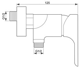 Душевой смеситель без душевого комплекта MG-2340 MAGMA «SALACA» цена и информация | Смесители | kaup24.ee
