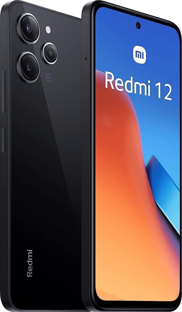 Xiaomi Redmi 12 8/256GB MZBOESLEU Midnight Black hind ja info | Telefonid | kaup24.ee