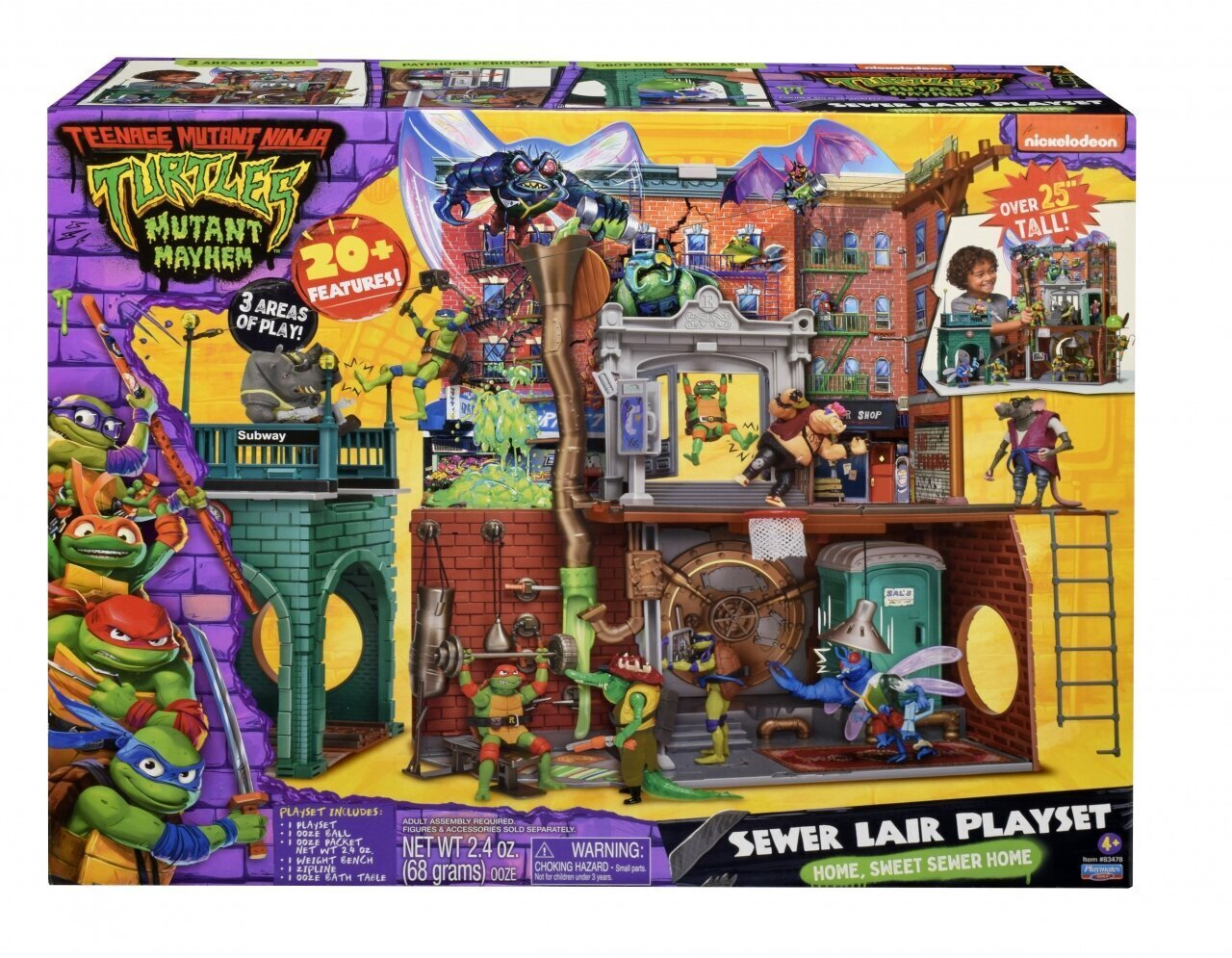 Игровой набор Tmnt Черепашки Ниндзя Sewer Lair 83478 цена | kaup24.ee