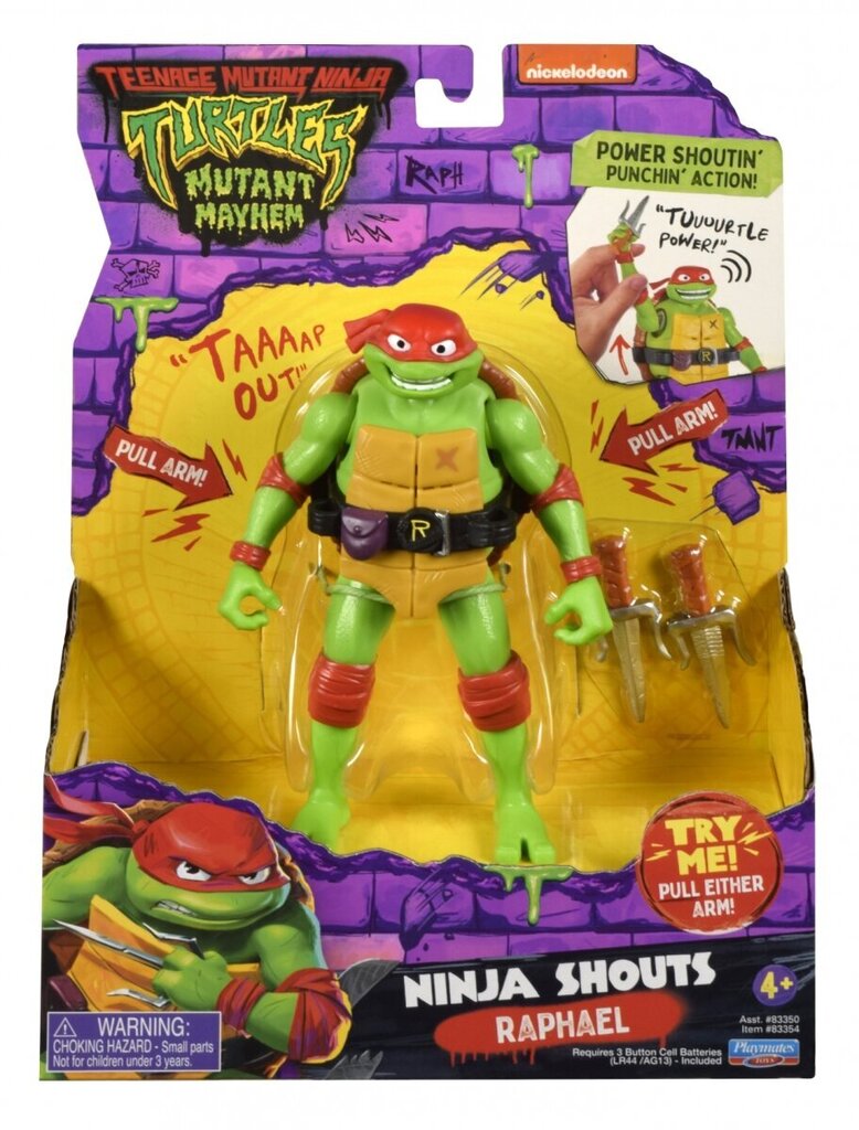 Kuju Tmnt Ninja kilpkonnad Ninja Shouts Raphael 83354 цена и информация | Poiste mänguasjad | kaup24.ee