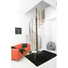 Винтовая лестница Minka Venezia Ø120 см, 309 см, чёрная цена и информация | Лестницы | kaup24.ee
