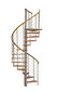Keerdtrepp Minka Venezia, Ø120 cm, komplekti kõrgus: 309 cm, hõbe hind ja info | Trepid | kaup24.ee