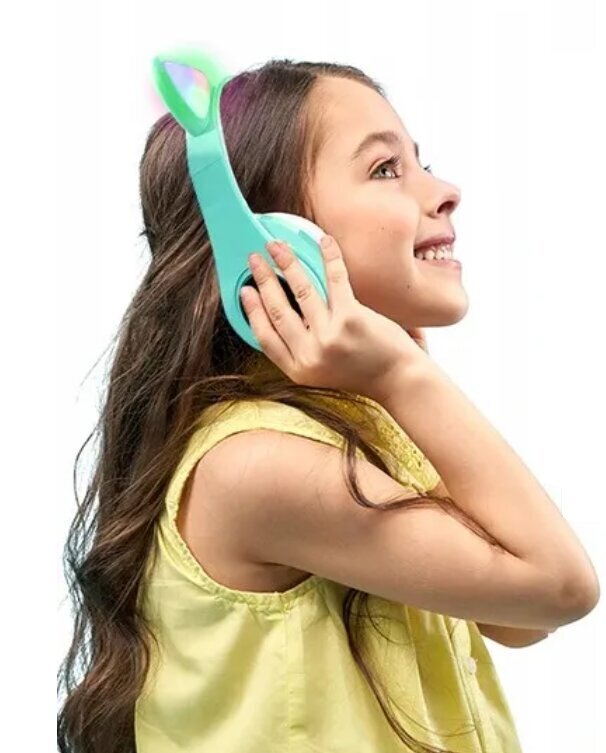 Juhtmeta Bluetooth kõrvaklapid "Cat ears" LED valgustusega Perf XT-39 hind ja info | Kõrvaklapid | kaup24.ee