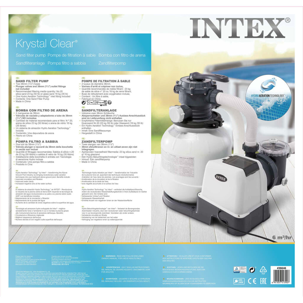 Intex Krystal Clear liiva filterpump 26646GS, 7,9 m³/h hind ja info | Basseini filtrid | kaup24.ee