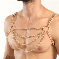 Мужской ремень для тела из металлической цепочки цена и информация | Сексуальное бельё для мужчин | kaup24.ee