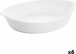 Поднос Luminarc Smart Cuisine Овальный Белый Cтекло 28 x 17 cm (6 штук) цена и информация | Формы, посуда для выпечки | kaup24.ee