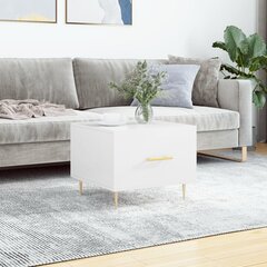 vidaXL kohvilaud, kõrgläikega valge, 50 x 50 x 40 cm, tehispuit hind ja info | Diivanilauad | kaup24.ee