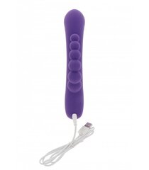 Silikoonist USB vibraator Toy Joy Rabbit Triple Pleasure, lilla hind ja info | Vibraatorid | kaup24.ee