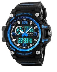 Мужские часы Skmei 1283 Черные с синим цена и информация | Мужские часы | kaup24.ee