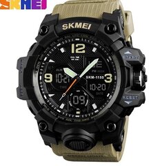 Мужские часы Skmei 1155BKH khaki цена и информация | Мужские часы | kaup24.ee