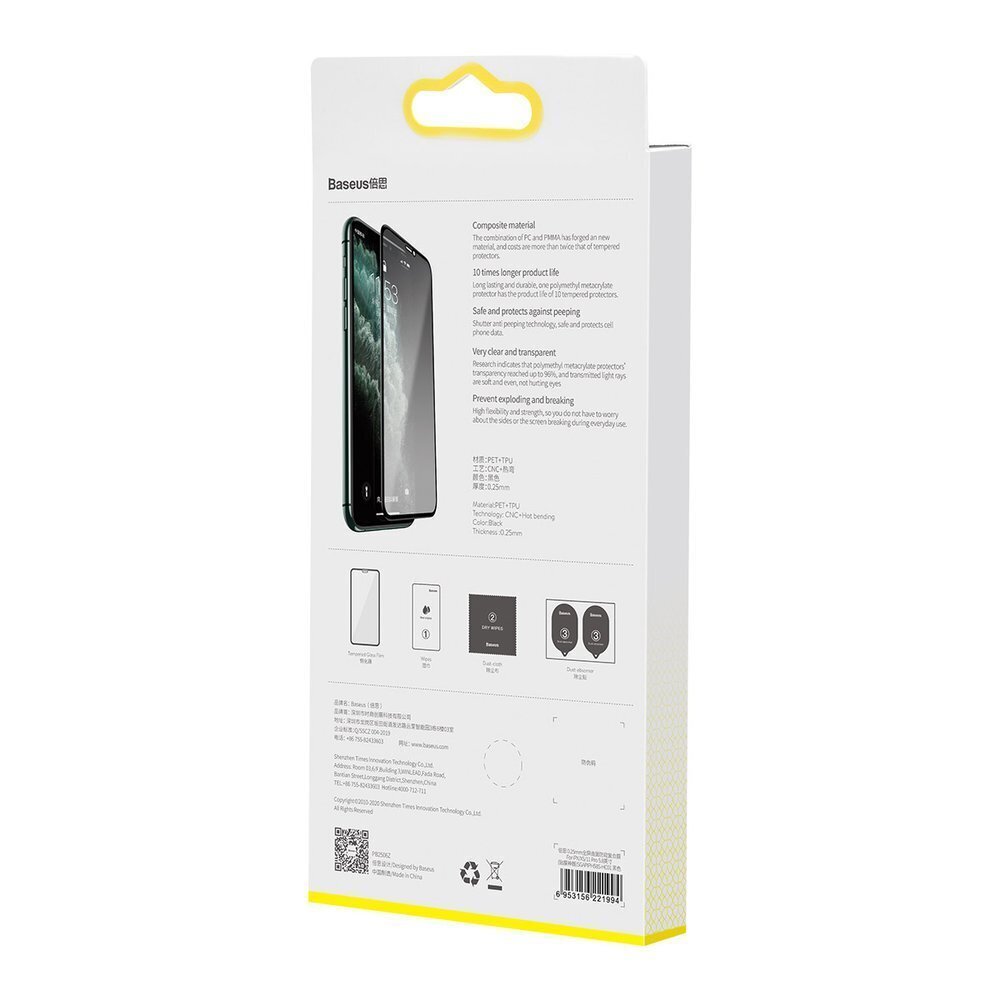 Baseus iPhone 11 Pro / iPhone XS / iPhone X (SGAPIPH58S-HC01) цена и информация | Ekraani kaitsekiled | kaup24.ee