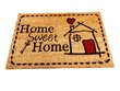 Uksematt Home Sweet Home, 40x60cm, pruun hind ja info | Uksematid | kaup24.ee