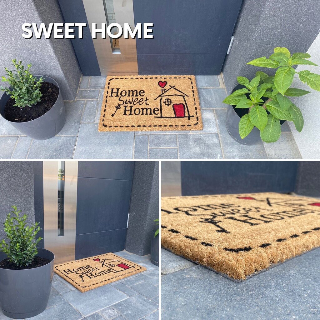 Uksematt Home Sweet Home, 40x60cm, pruun hind ja info | Uksematid | kaup24.ee