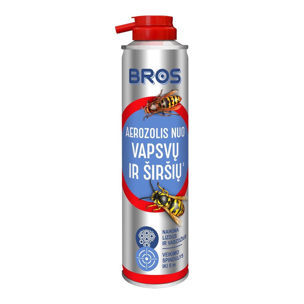 Aerosool herilaste ja vapsikute tõrjumiseks Bros, 300ml цена и информация | Putukad | kaup24.ee