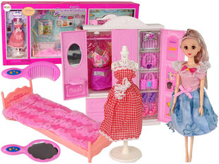 Кукла с гардеробом и аксессуарами, Lean Toys цена и информация | Игрушки для девочек | kaup24.ee