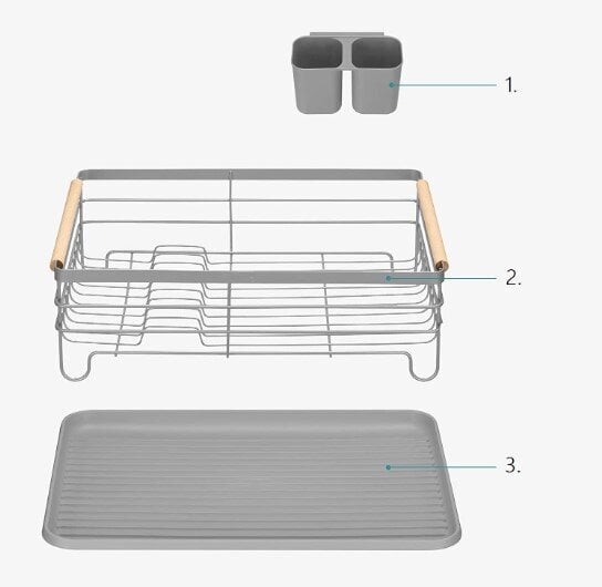 Nõudekuivatusrest ​​43 x 32 x 14 cm цена и информация | Köögitarbed | kaup24.ee