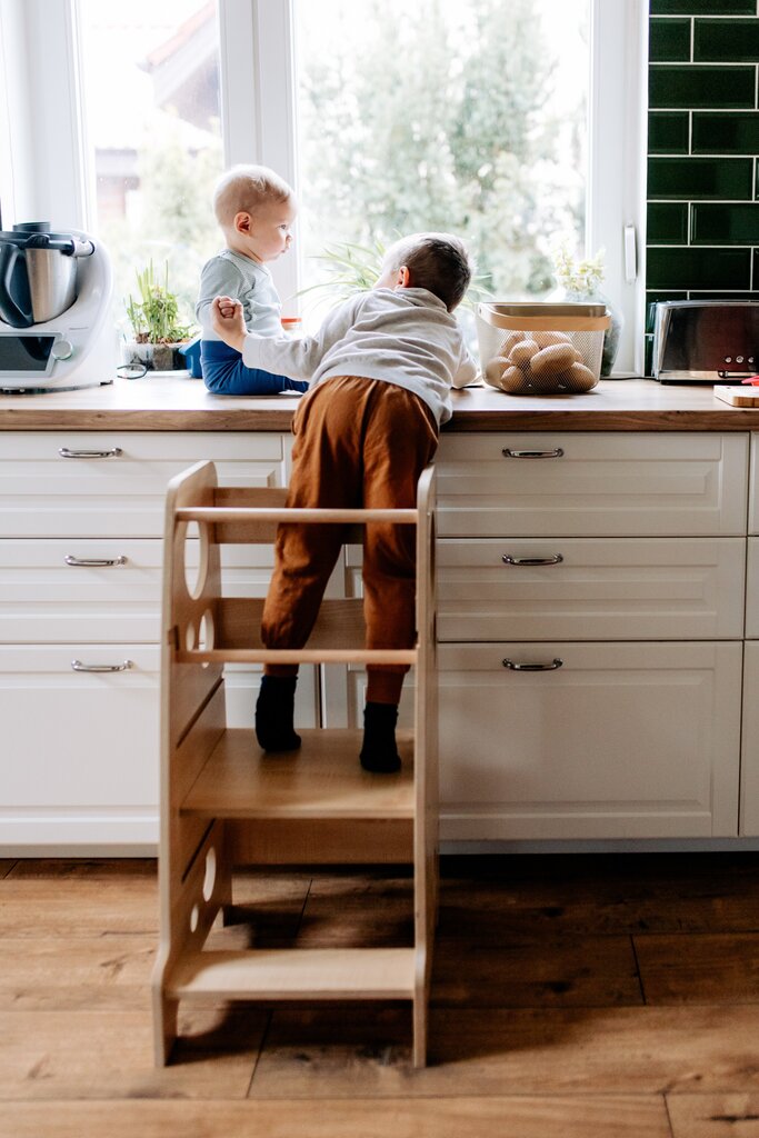 Köögitorn Babylike NKG Lena, pruun цена и информация | Laste lauad ja toolid | kaup24.ee