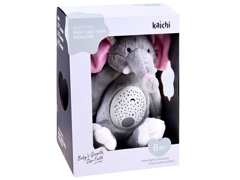Valgustus- ja heliefektidega pluusist elevant Kaichi, 40 cm цена и информация | Pehmed mänguasjad | kaup24.ee