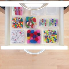 Прозрачные пластиковые коробочки с крышкой, 6 шт цена и информация | Алмазная мозаика | kaup24.ee