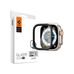 Kaitsekile raamiga Spigen Glass.tR Slim Pro - Apple Watch Ultra 49 mm, must цена и информация | Аксессуары для смарт-часов и браслетов | kaup24.ee