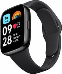 Часы Xiaomi Redmi Watch 3 Active, черный цена и информация | Смарт-часы (smartwatch) | kaup24.ee