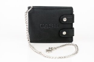 Кожаный кошелёк с цепочкой CA$H Collection, черный цена и информация | Мужские кошельки | kaup24.ee