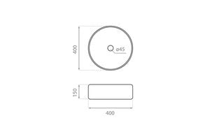 Круглая раковина Bathco Dinan 40 цена и информация | Раковины | kaup24.ee