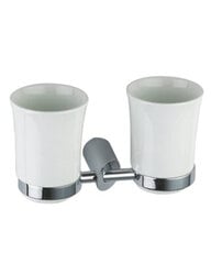 Двойной стакан с держателем 85084DC цена и информация | Аксессуары для ванной комнаты | kaup24.ee