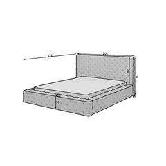 Кровать  Princce, 160x200 см, зеленый цвет цена и информация | Кровати | kaup24.ee