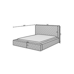 Кровать  Princce, 140x200 см, бежевый цвет цена и информация | Кровати | kaup24.ee