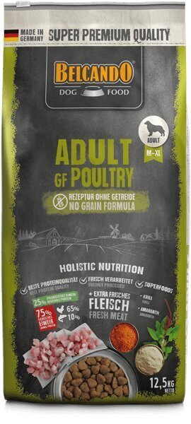 Kuivtoit Belcando adult GF Poultry täiskasvanud koertele, 12,5 kg цена и информация | Kuivtoit koertele | kaup24.ee